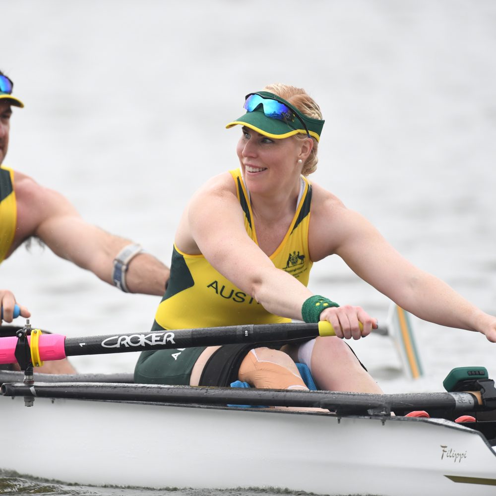 Female Para-rowing Para-athlete Kathryn Ross in Rio 2016 Paralympic Games