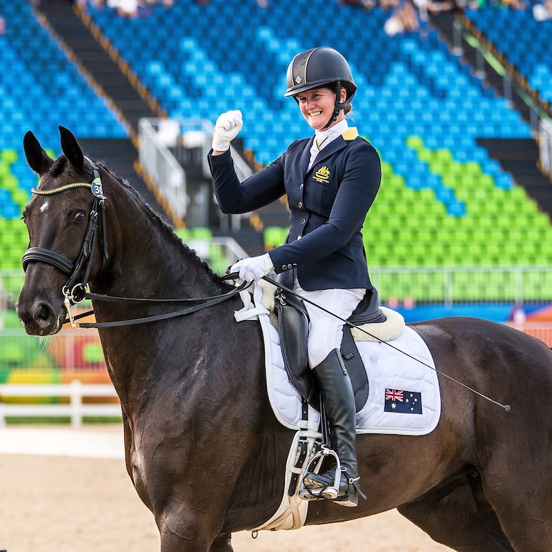 Female Equestrian on horseback