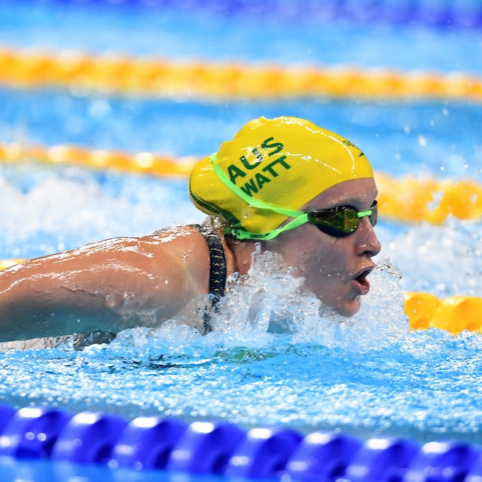 Female Paralympic Swimmer Prue Watt Competing in the 2016 Rio Paralympic Games