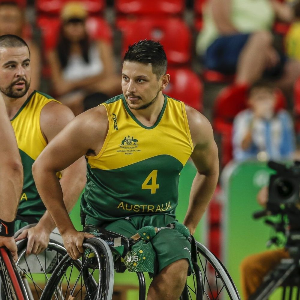 Male wheelchair basketball para-athlete