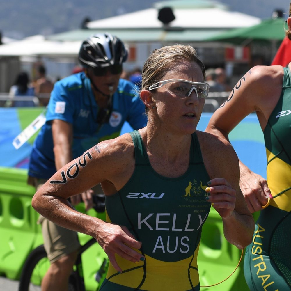 Female Para-triathlete Katie Kelly in Rio 2016 Paralympic Games