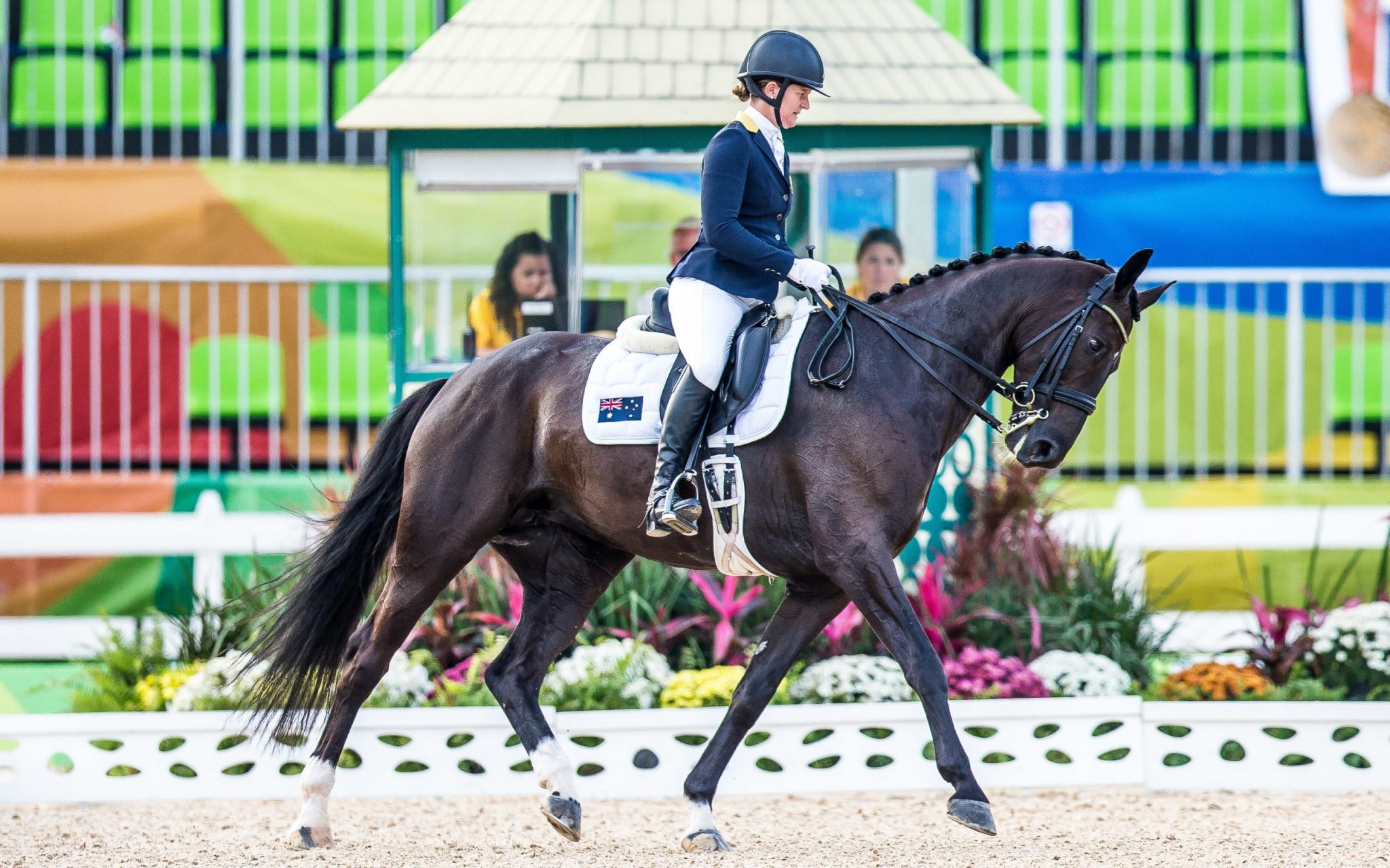 Sharon Jarvis competes in the Individual dressage championship test