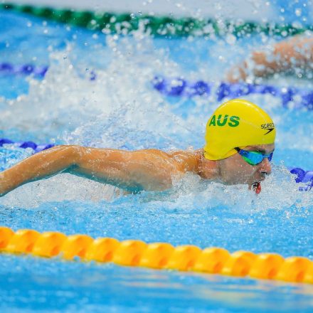 Levy clocks new world record at Swimming Nationals