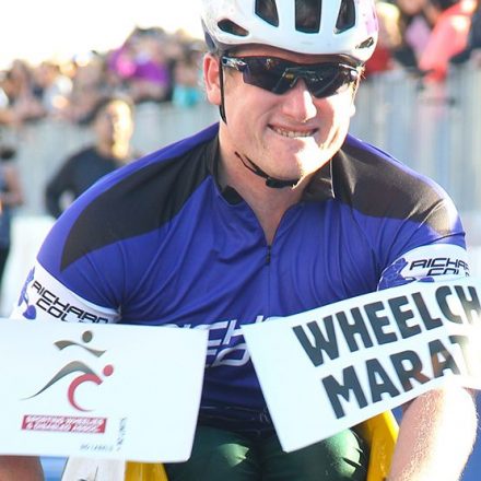 Colman victorious in wheelchair marathon on Gold Coast