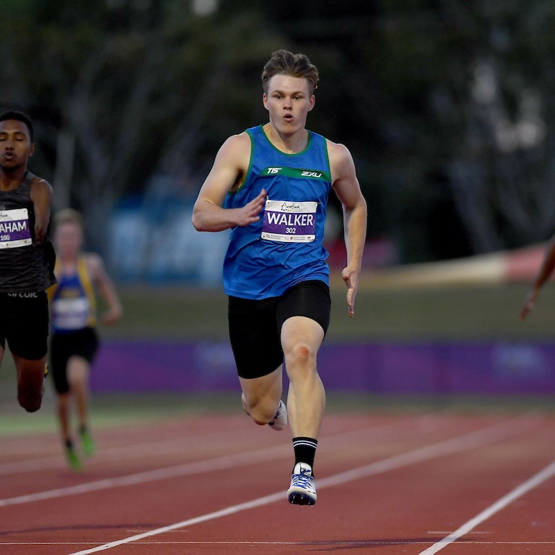 Male Para-athlete Samuel (Sam) Walker Competing