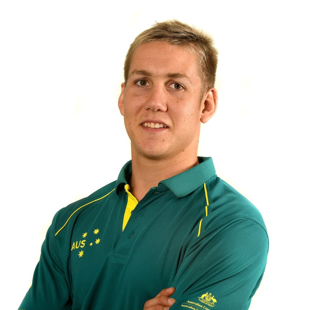 William Martin in 2024 Paralympic Australia Gold and Green Para-athlete unifrom