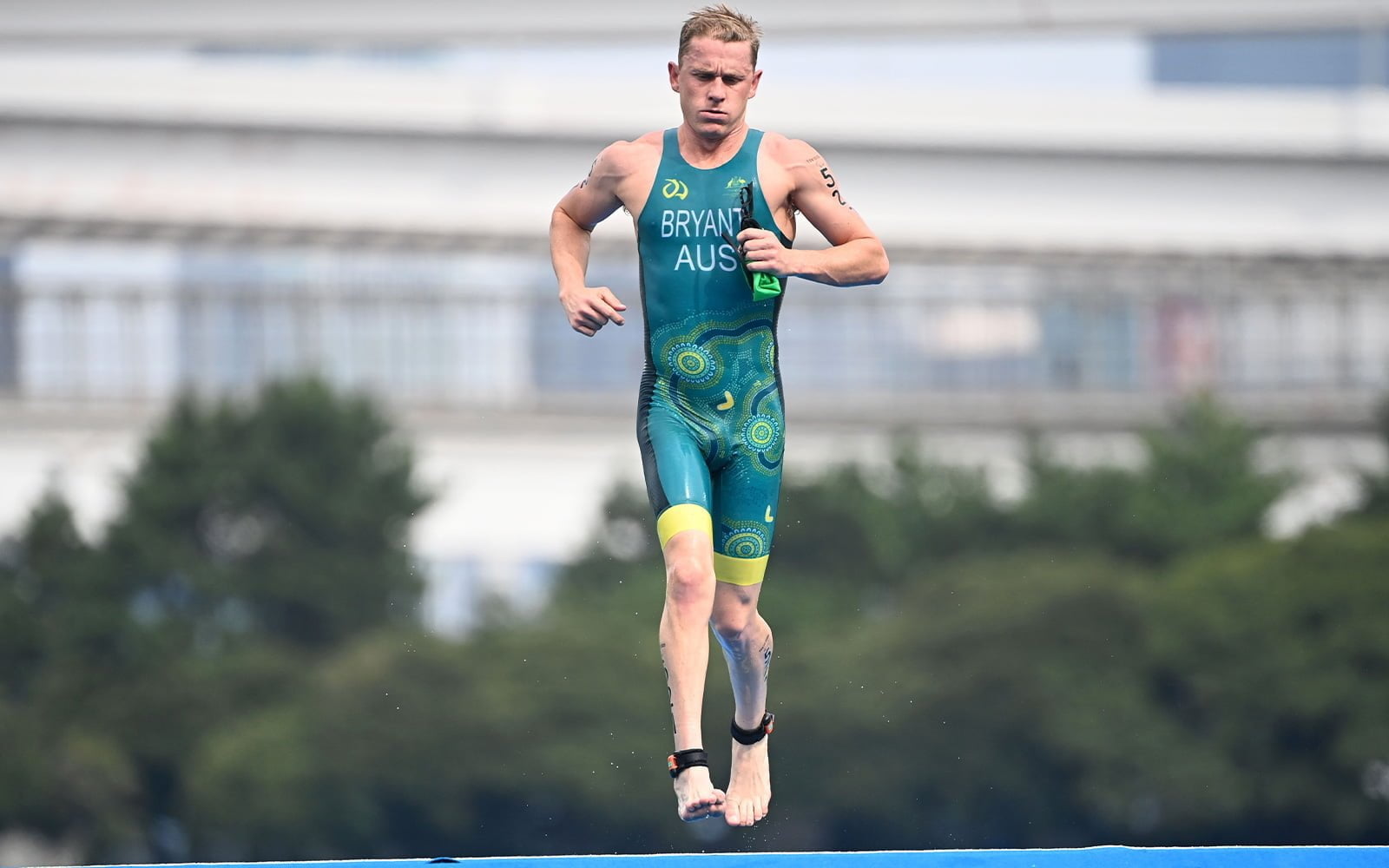 Australian Paralympian David Bryant competing in Para-triathlon at Tokyo 2020.