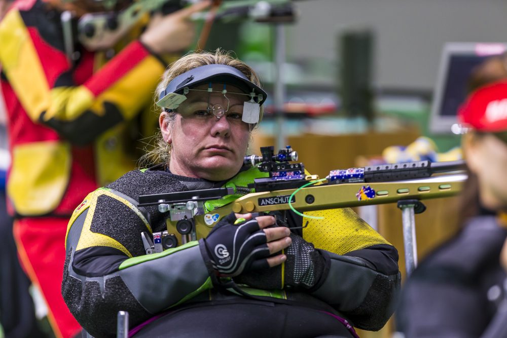 Natalie Smith with Air Rifle.