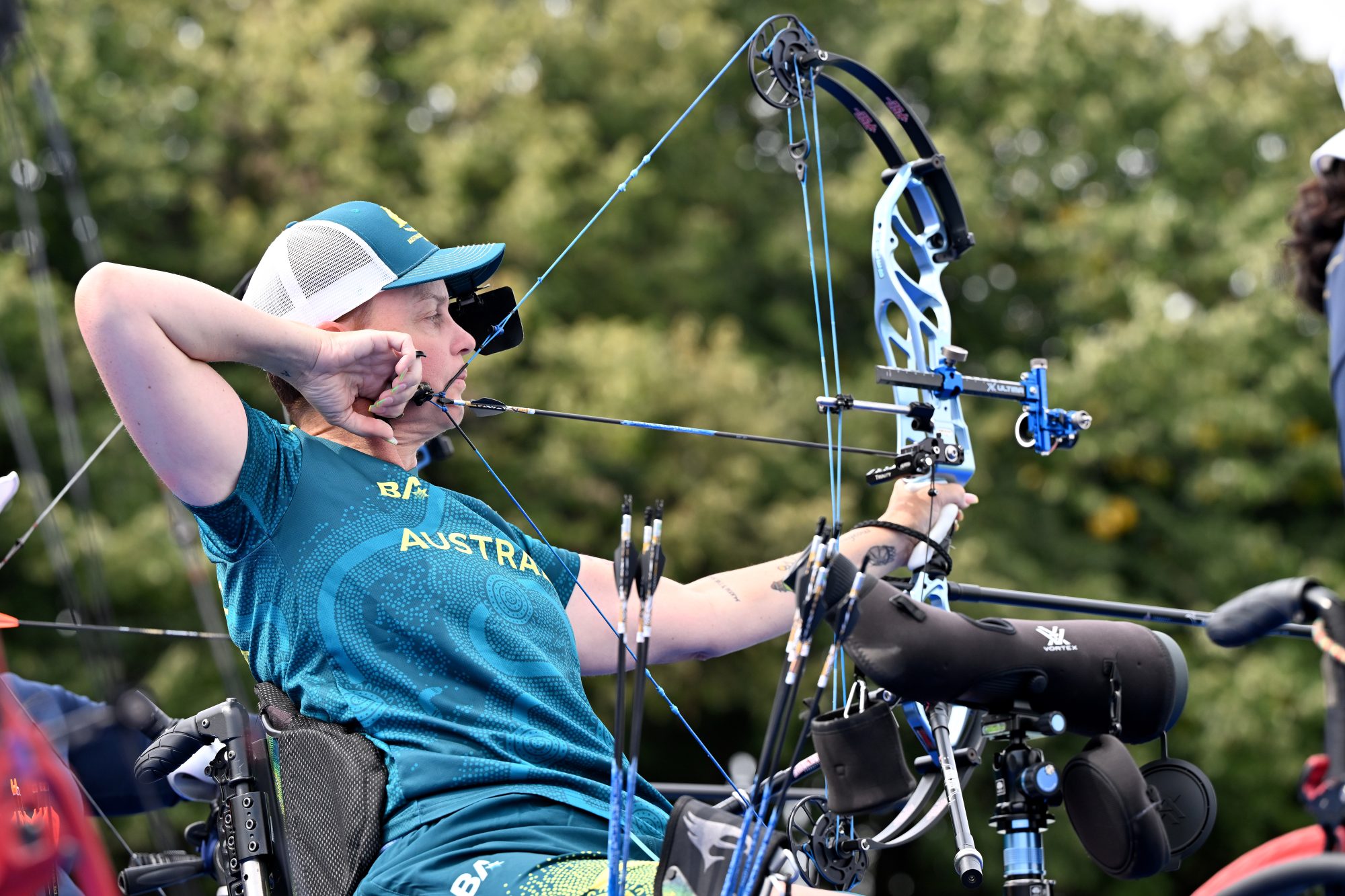 Melissa-Anne Tanner in action at Para-archery